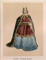 Full-length portrait of Johanna Jackmann-Wagner