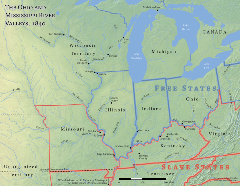 Ohio and Mississippi River Valleys, 1840