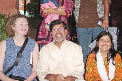 Lea VanderVelde, Kailash Satyarthi, Mrs. Satyarthi